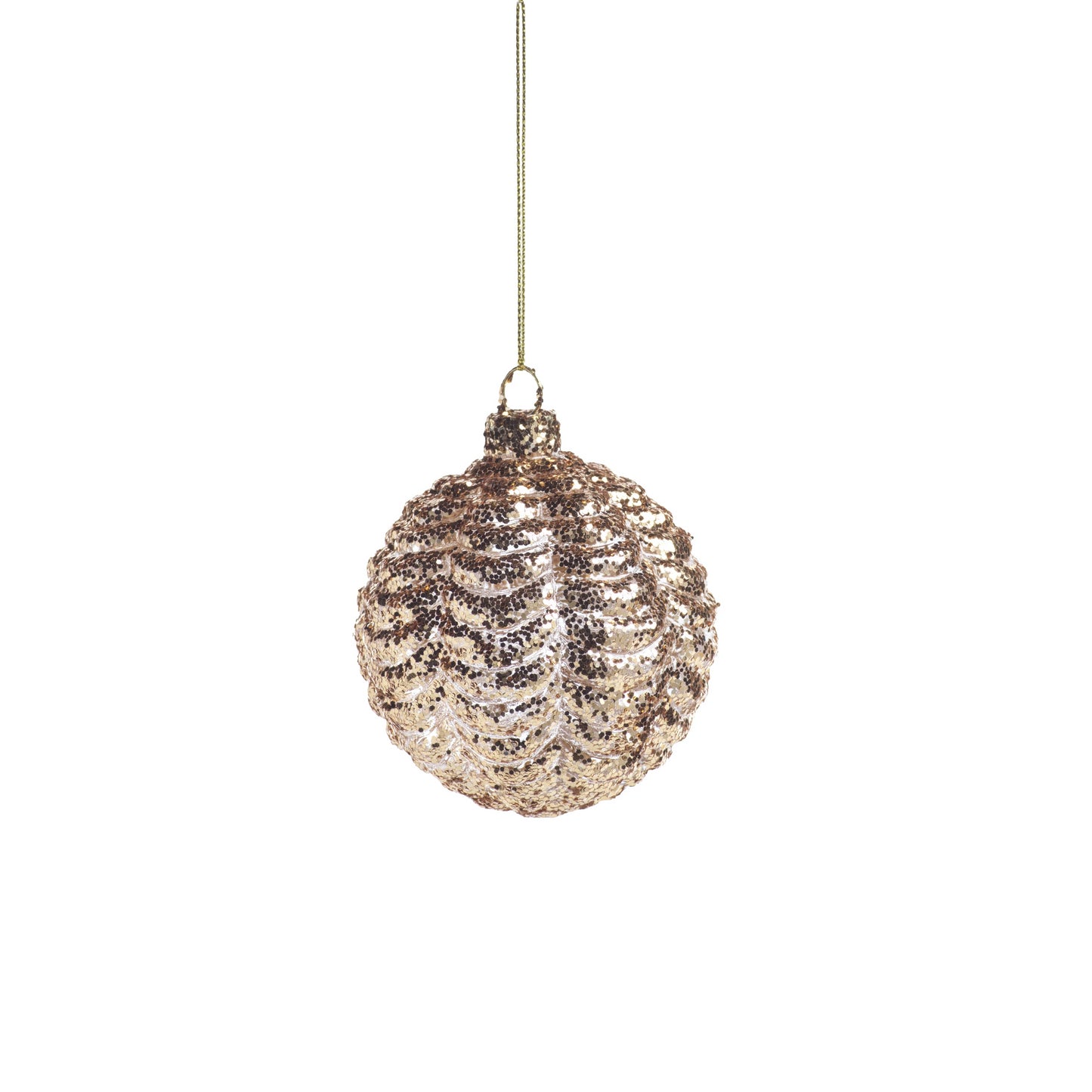 Gold Ripple Ball Ornament - Ornaments by Carlyle Avenue