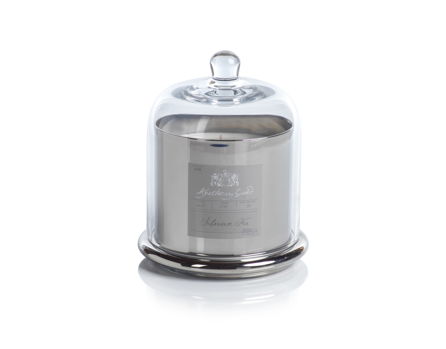Apothecary Guild Domed Candle - Silver - Siberian Fir - Candles by Carlyle Avenue