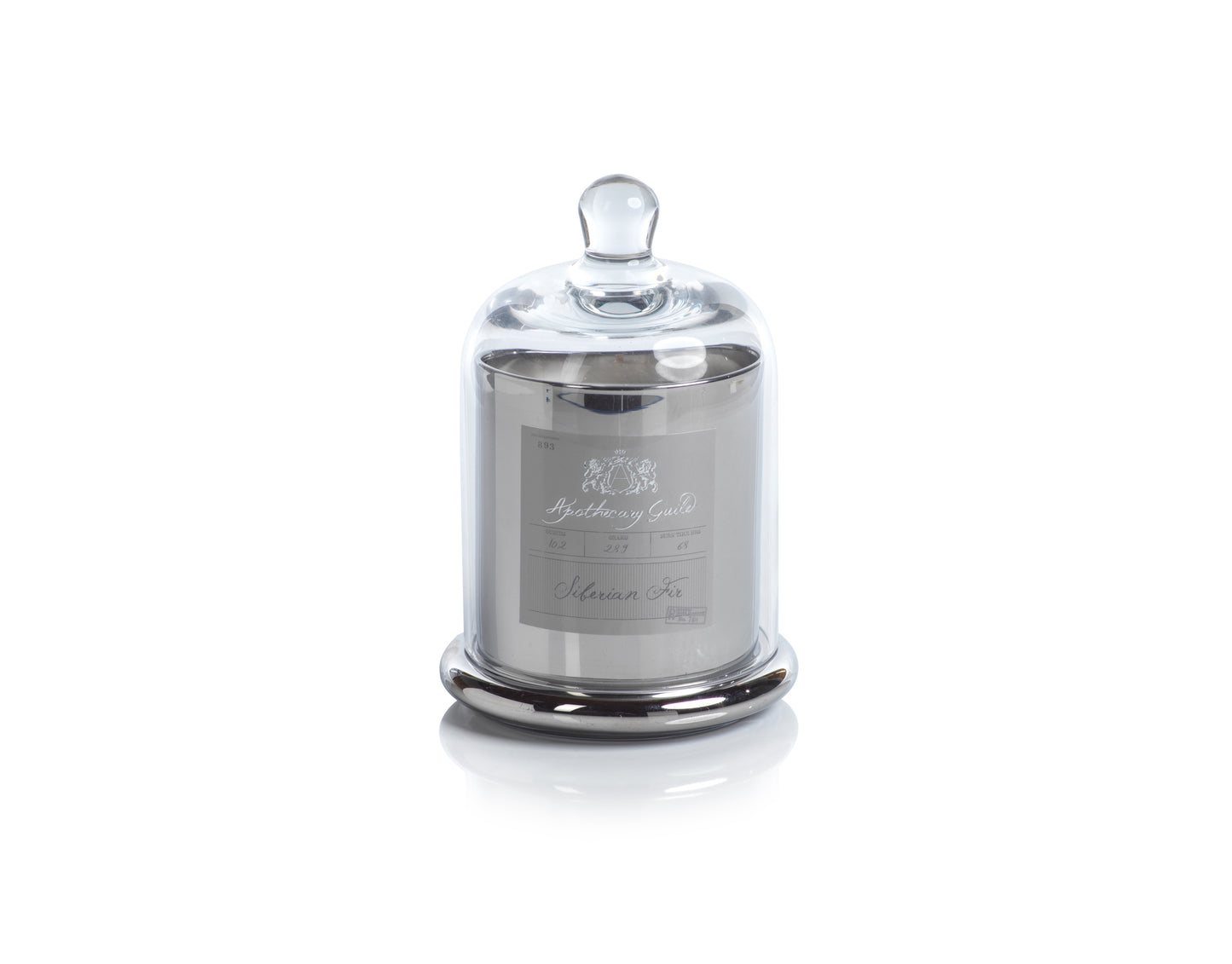 Apothecary Guild Domed Candle - Silver - Siberian Fir - Candles by Carlyle Avenue