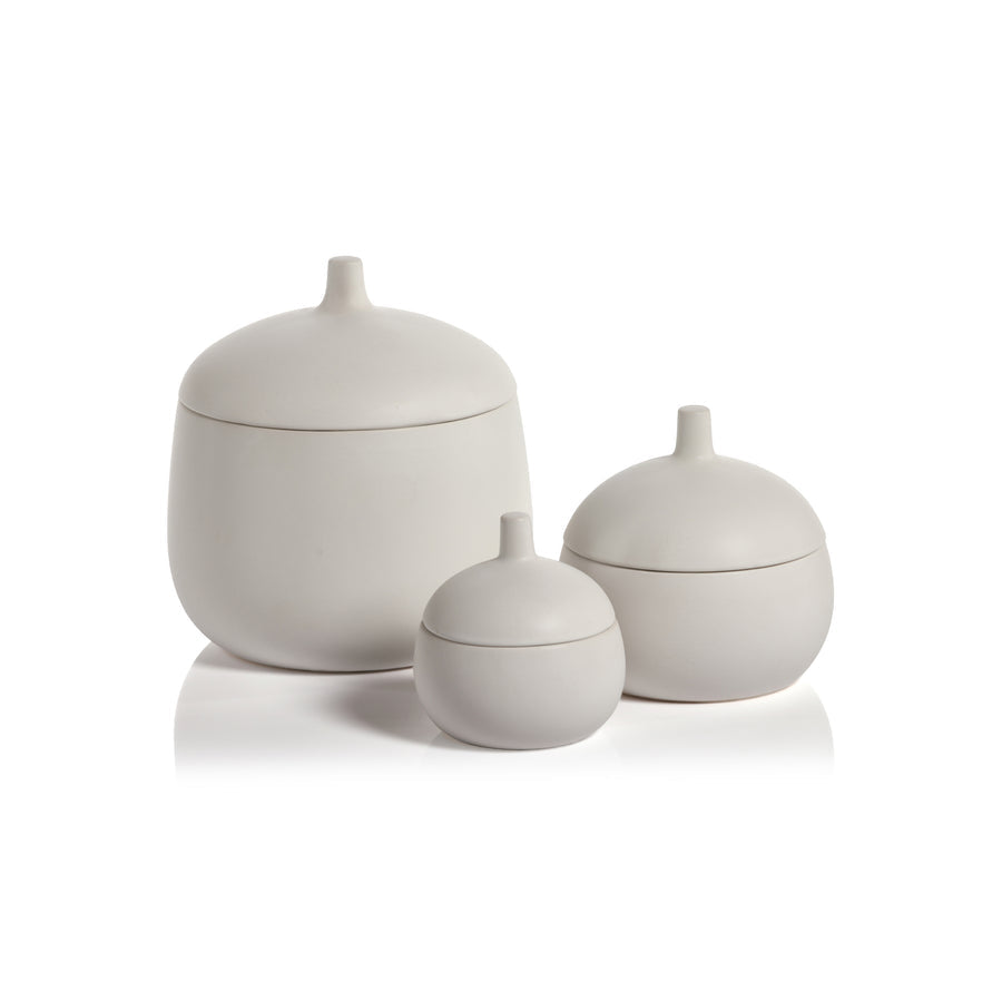 Bodega Ceramic Canister - White - Decorative Jars by Carlyle Avenue