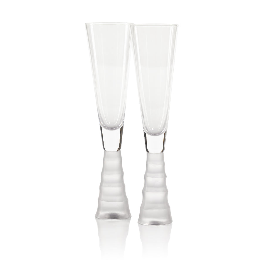 Sagano Bamboo Stem Flute - Set of 4 - Drinkware Sets by Carlyle Avenue