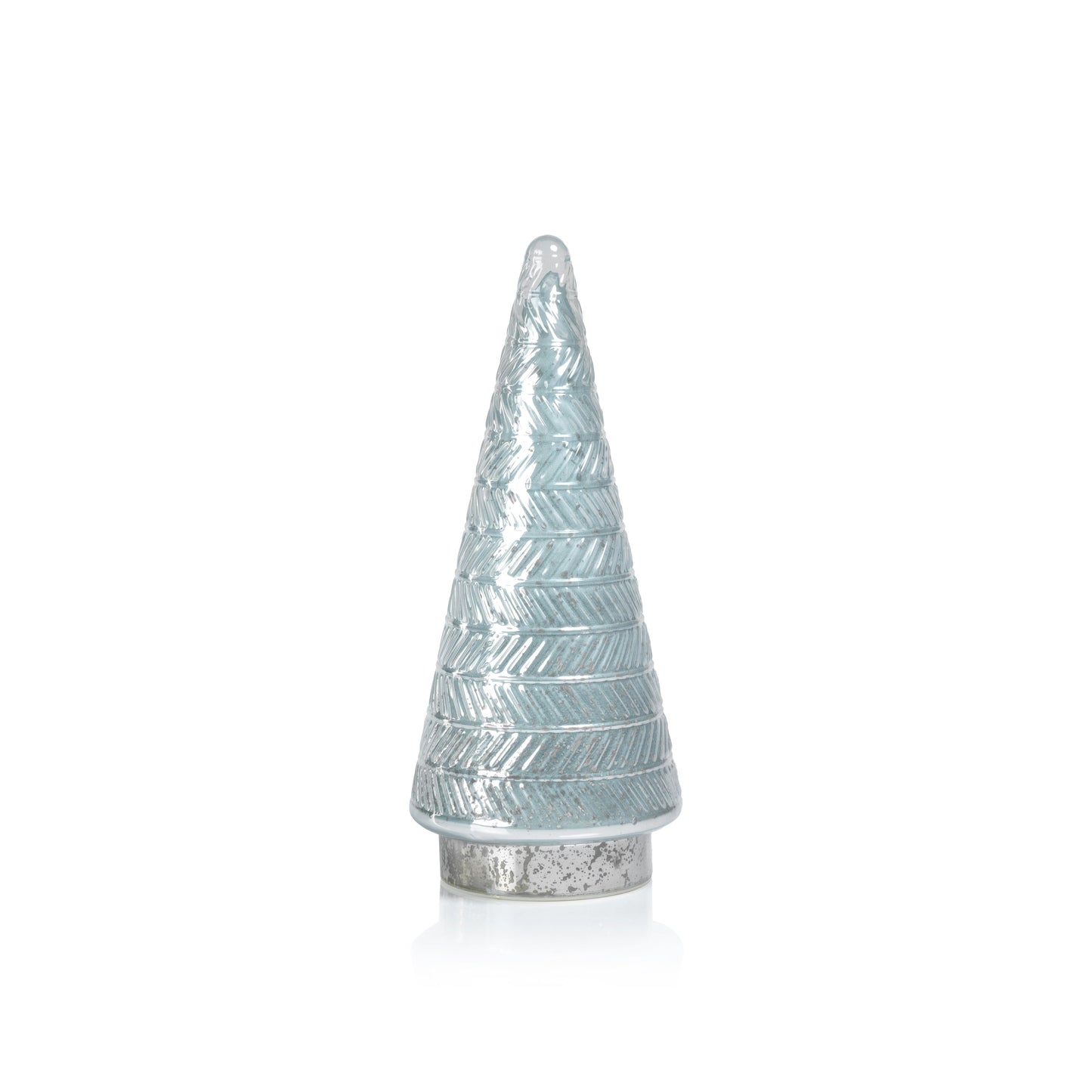 Siberian Antique Glass LED Tree - White Silver - Seasonal & Holiday Decorations by Carlyle Avenue