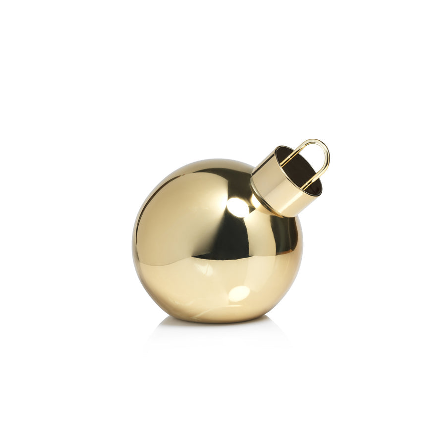 LED Metallic Glass Oversized Ornament Ball - Gold - Holiday Ornaments by Carlyle Avenue