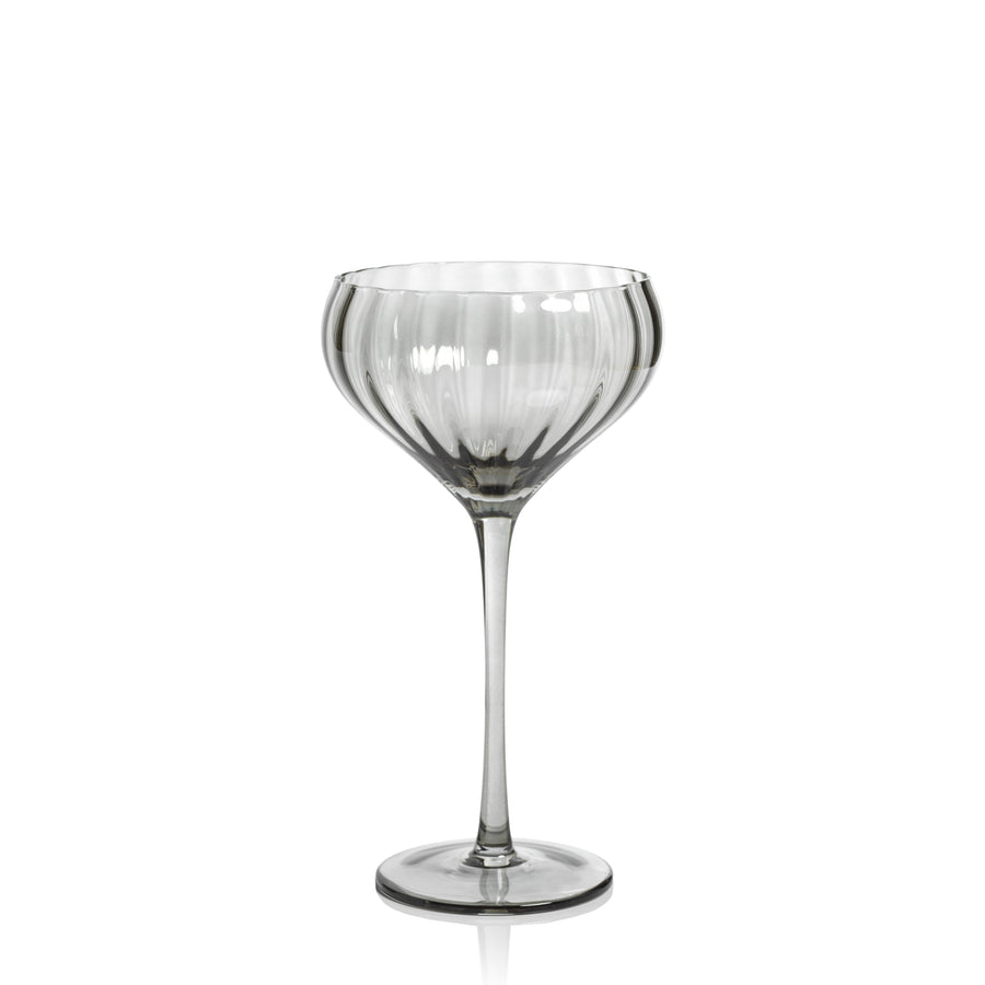 Madeleine Optic Glassware Collection - Smoke - Glassware by Carlyle Avenue