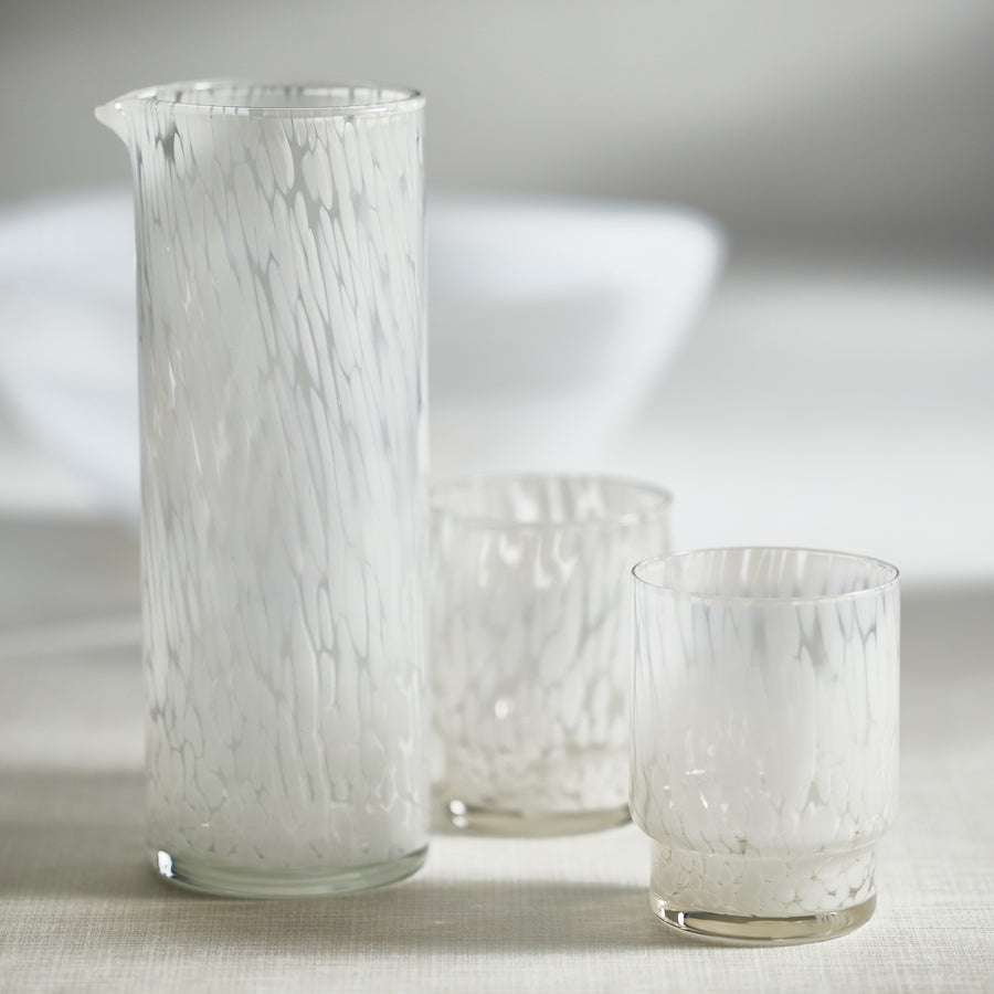 Amalfi Tortoise Glassware - White - Drinkware by Carlyle Avenue