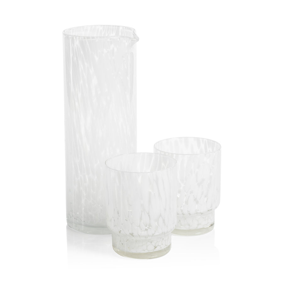 Amalfi Tortoise Glassware - White - Drinkware by Carlyle Avenue