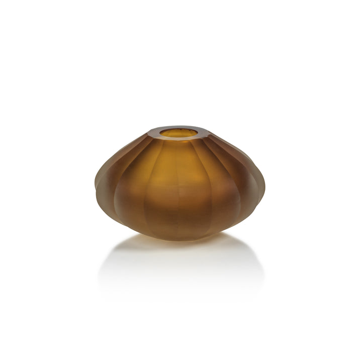 Milano Cut & Frosted Vase - Vases by Carlyle Avenue