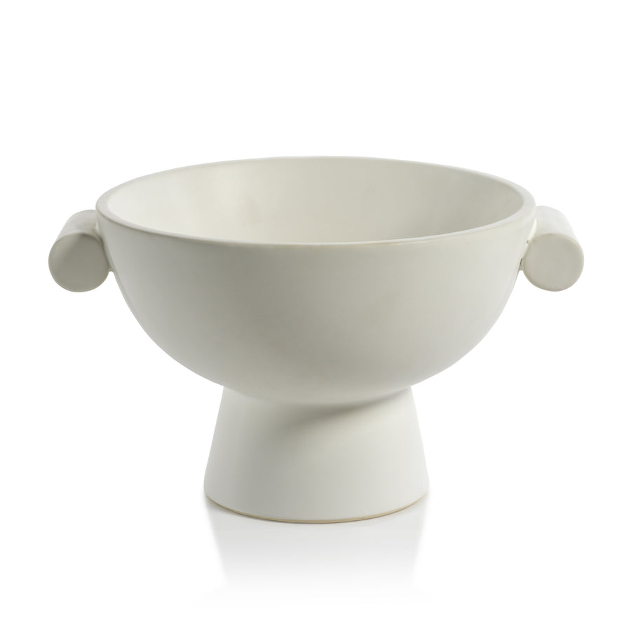 Baden Matte White Ceramic Bowl - Decorative Bowls by Carlyle Avenue