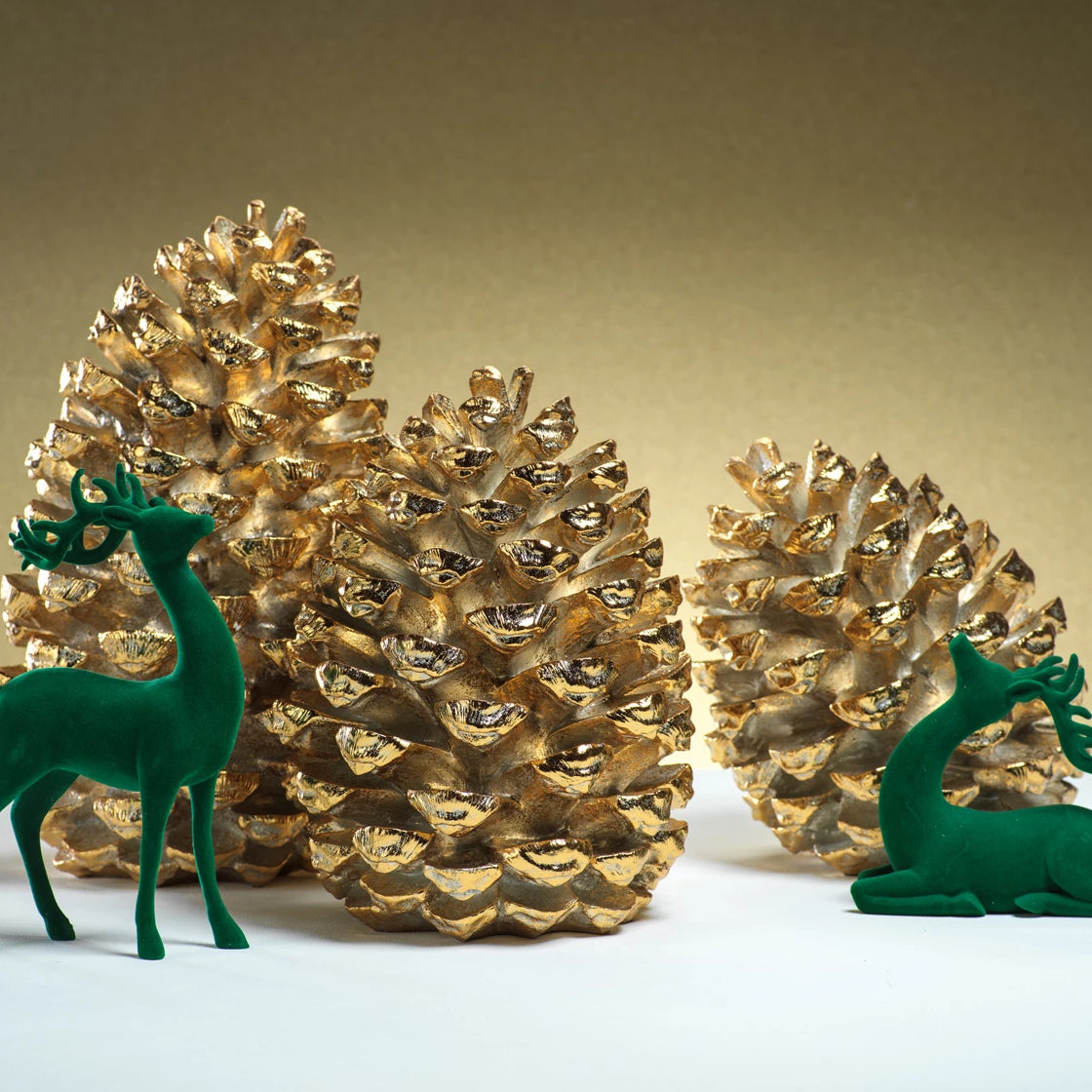 Gold Decorative Pine Cone - Christmas Decor by Carlyle Avenue