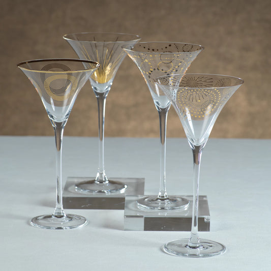 Celebration Martini Glass Assortment - s/4 - Drinkware by Carlyle Avenue