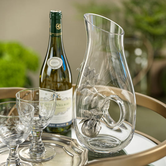 Lemon Pewter & Glass Pitcher - Drinkware by Carlyle Avenue