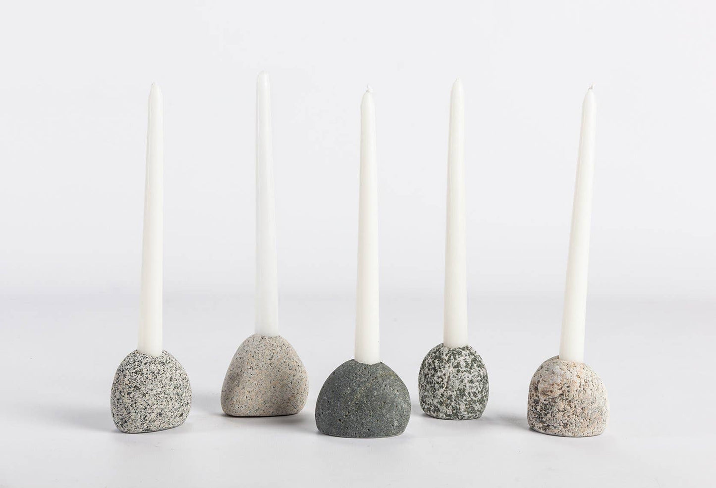 Single Stone Candle Holder - Taper Holder by Carlyle Avenue