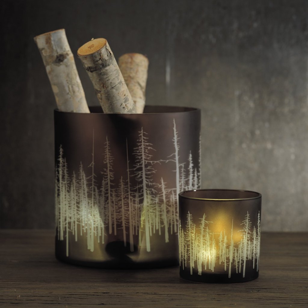 Birch Etched LED Hurricane - Hurricane by Carlyle Avenue