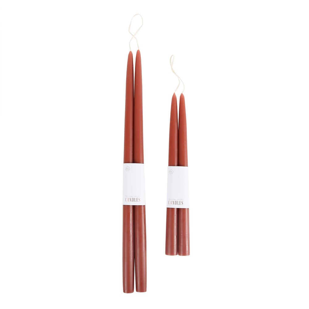 Pair of Taper Candles - Clay - Candles by Carlyle Avenue