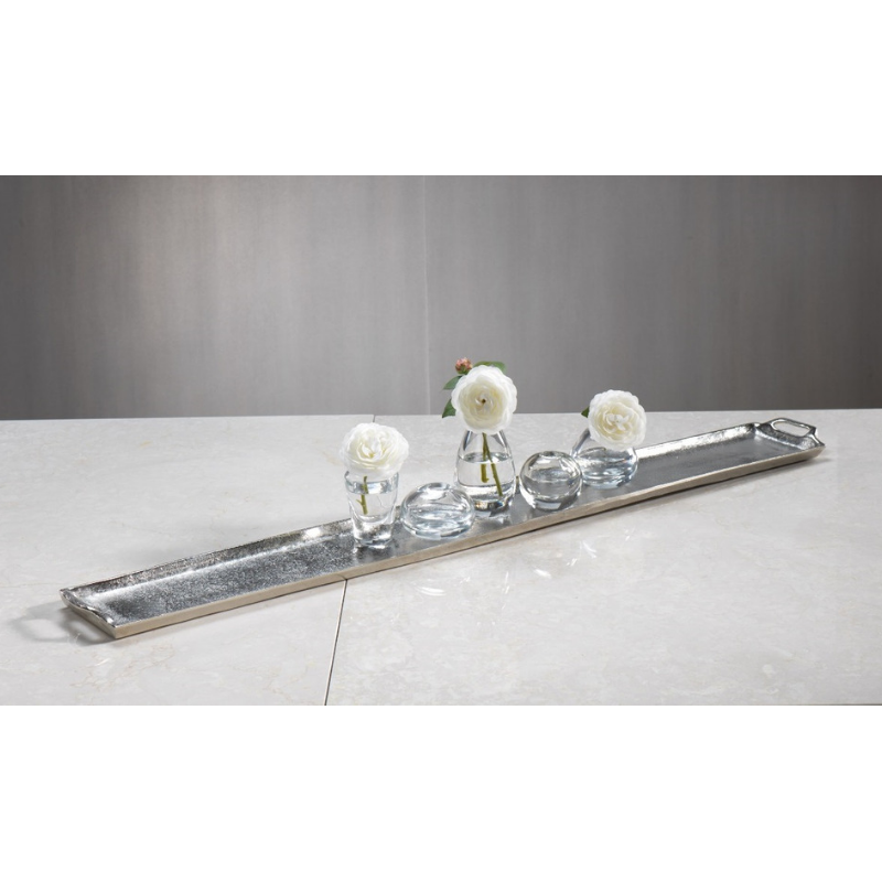 Silver Raw Nickel Long Tray - Tray by Carlyle Avenue