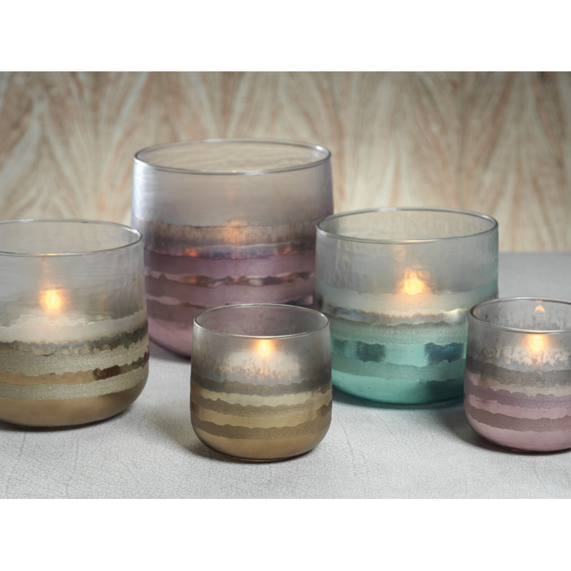 Smoke Votive Holder - Gold - Candle Holders by Carlyle Avenue