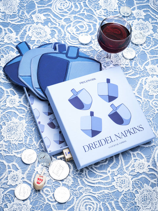 🎄NEW🎄Dreidel Cocktail Napkins - Set of 4