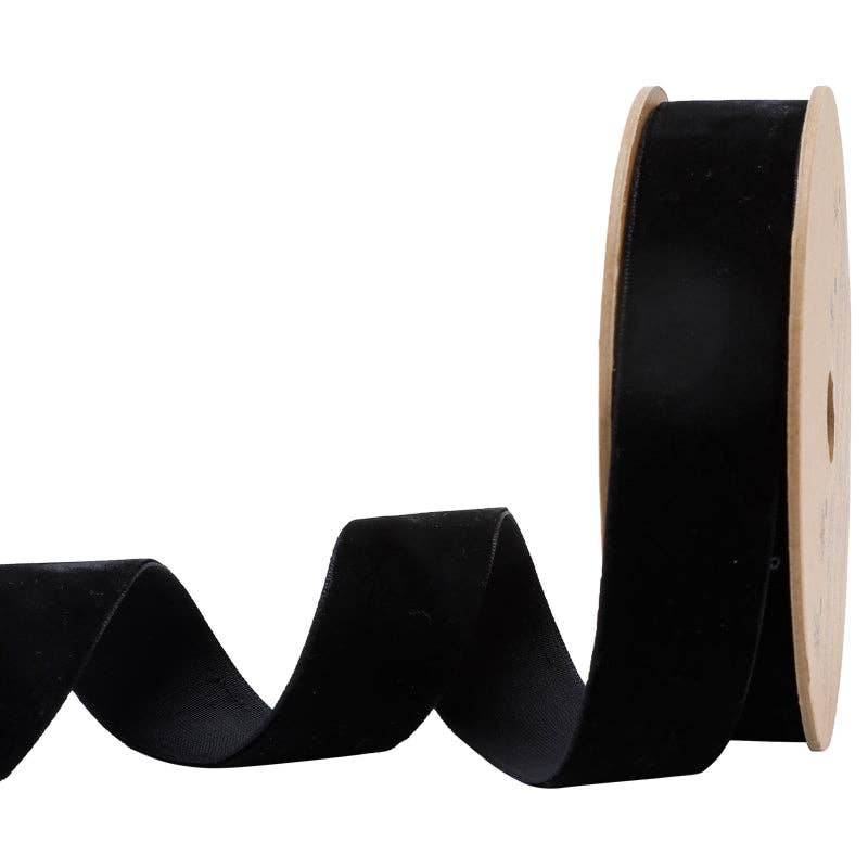 16 Colors | 1" Velvet Ribbon | 10 Yard Roll -  by Carlyle Avenue