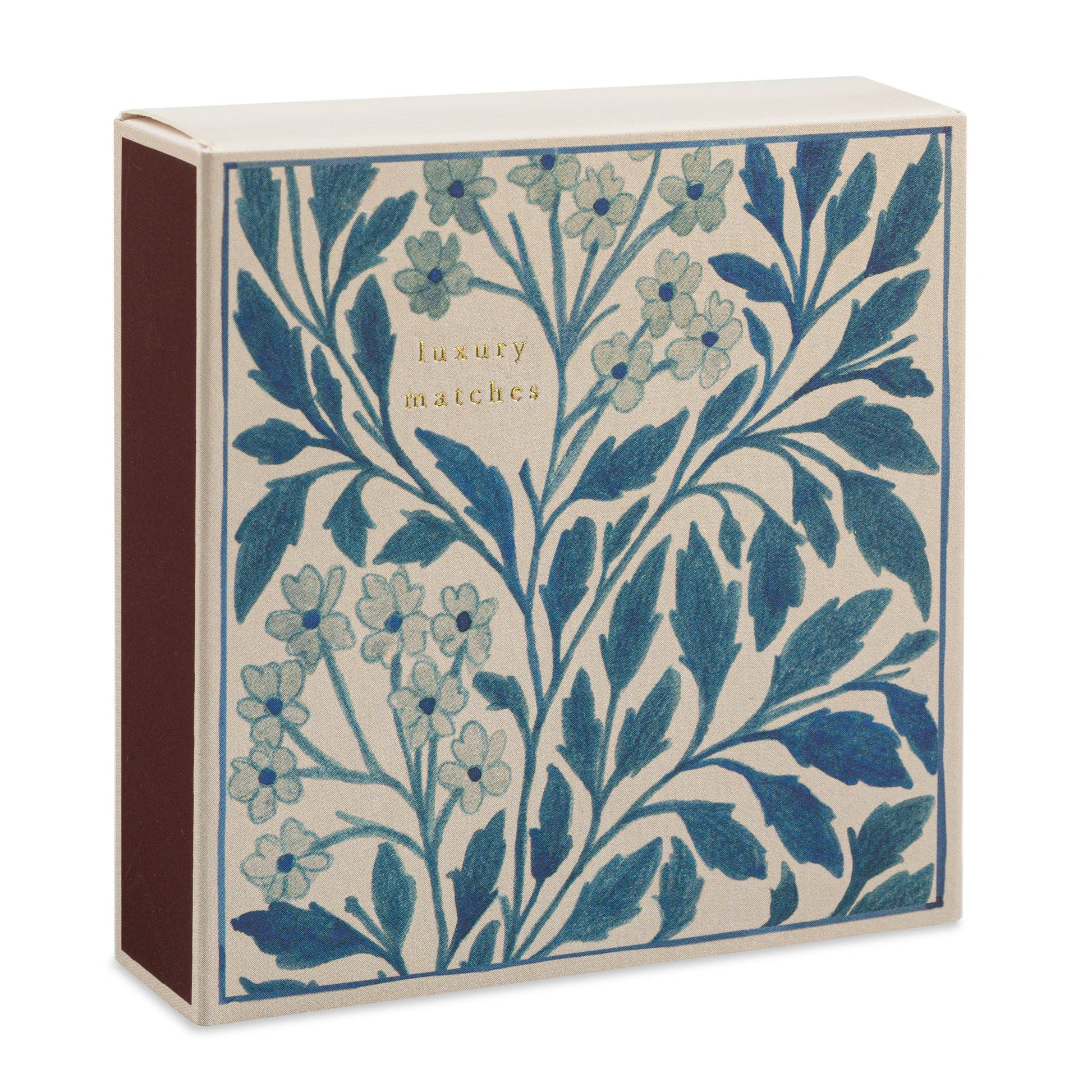 Blue Floral  | Square - Safety Matches -  by Carlyle Avenue