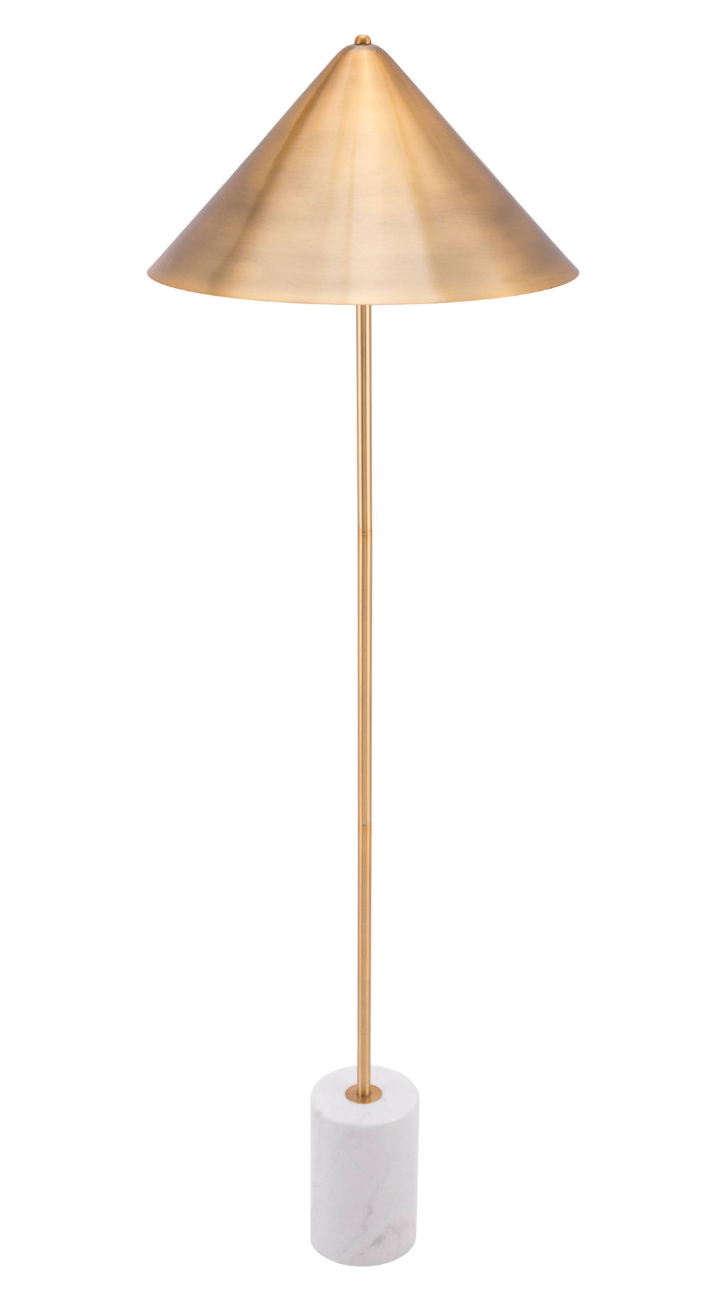 Bianca Floor Lamp Brass & White -  by Carlyle Avenue