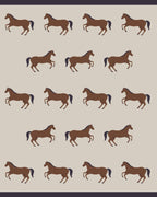 Horse - Organic Cotton Jacquard Sweater Knit Baby Blanket -  by Carlyle Avenue