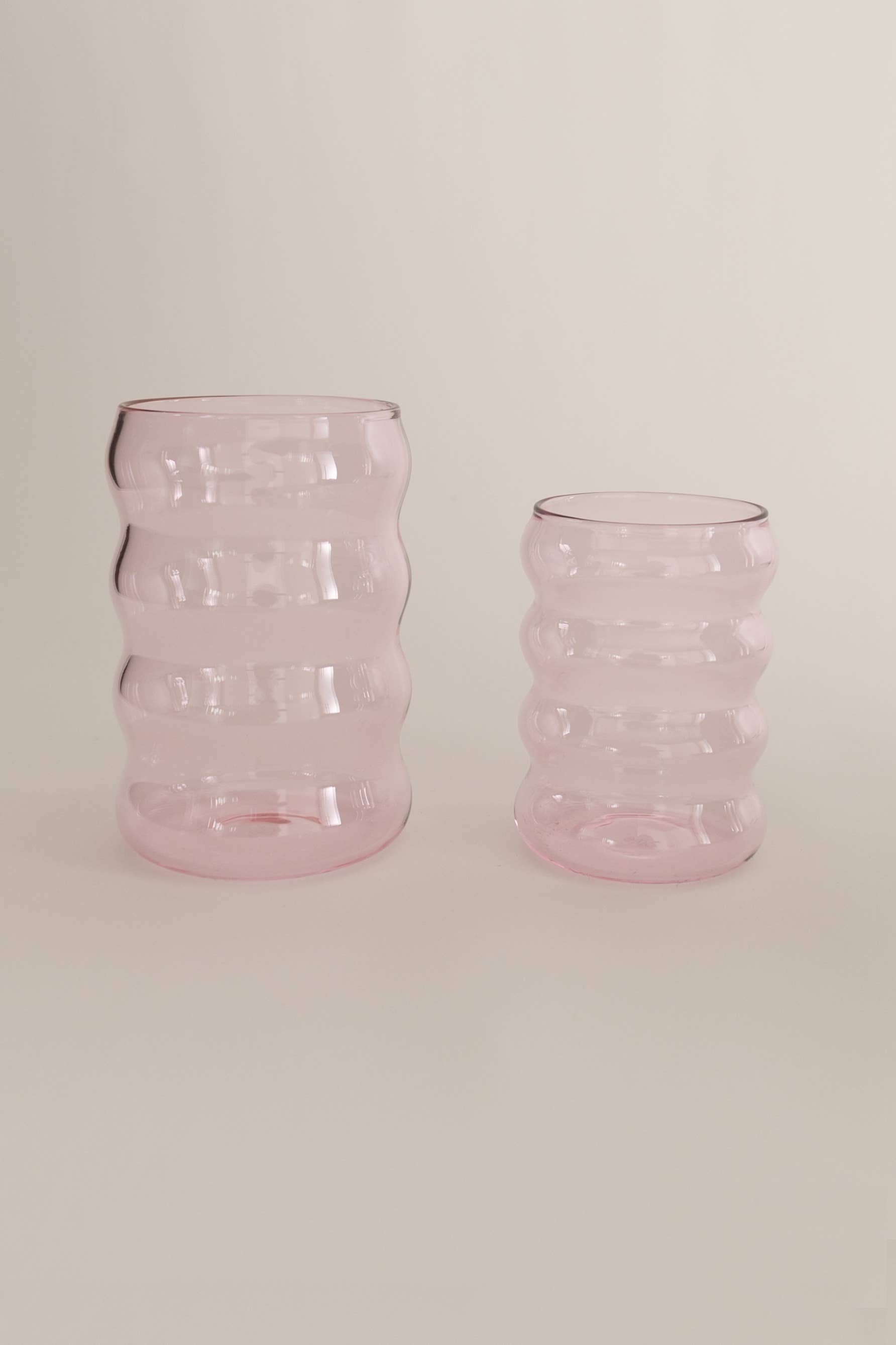 12oz Ripple Cup, Pink - Glassware by Carlyle Avenue