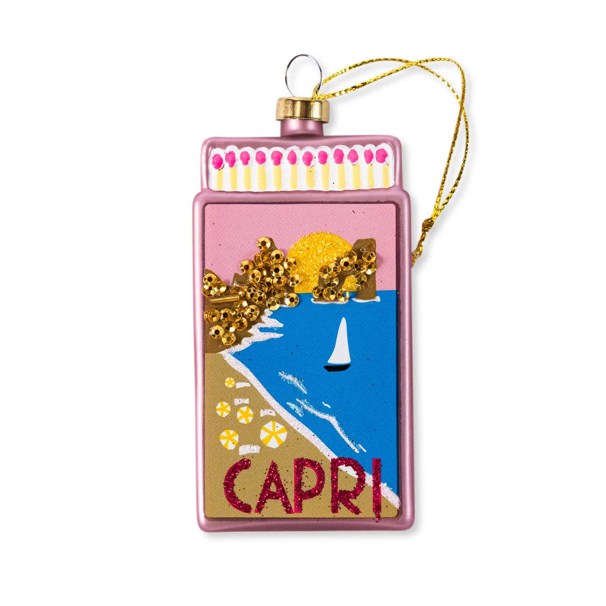 Matchbook Ornament - Capri -  by Carlyle Avenue