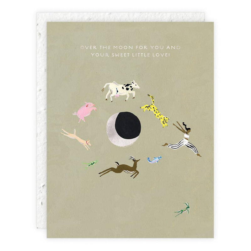 Over The Moon Baby Card - CARLYLE AVENUE