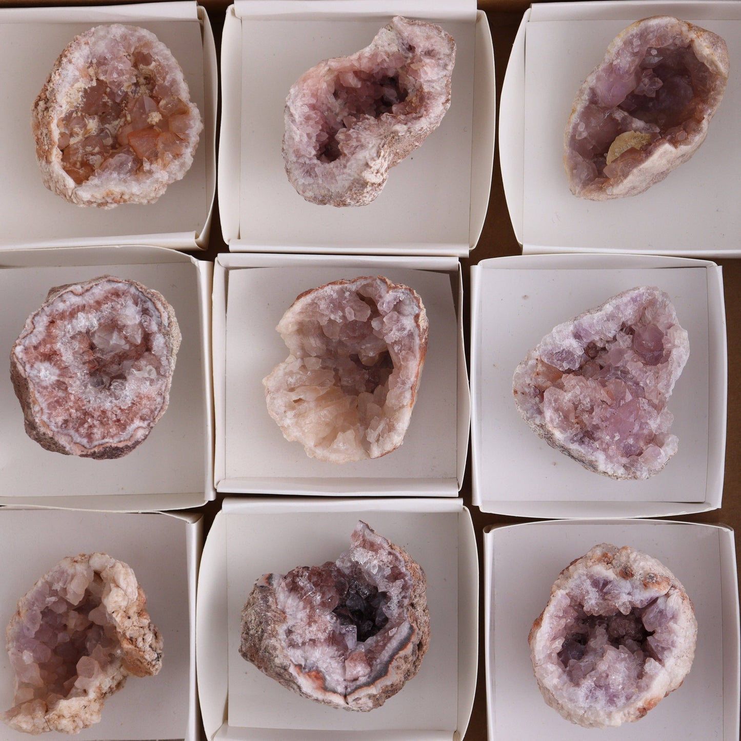 Pink Amethyst Flat of 12
