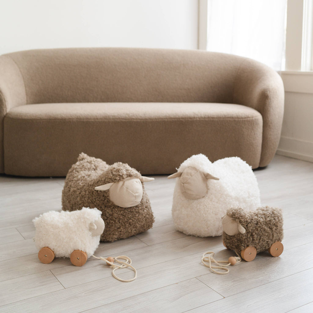 BUTTON // pull-along sheep taupe -  by Carlyle Avenue