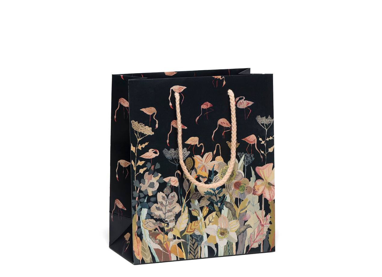 Floral Flamingo gift bag