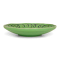 Amalfi Dessert Plate Green - 9.1" Diameter, vibrant green ceramic plate with hand-painted design, perfect for serving desserts.