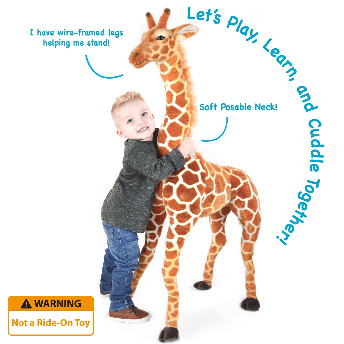 Jani The Savannah Giraffe | 52 Inch Stuffed Animal Plush