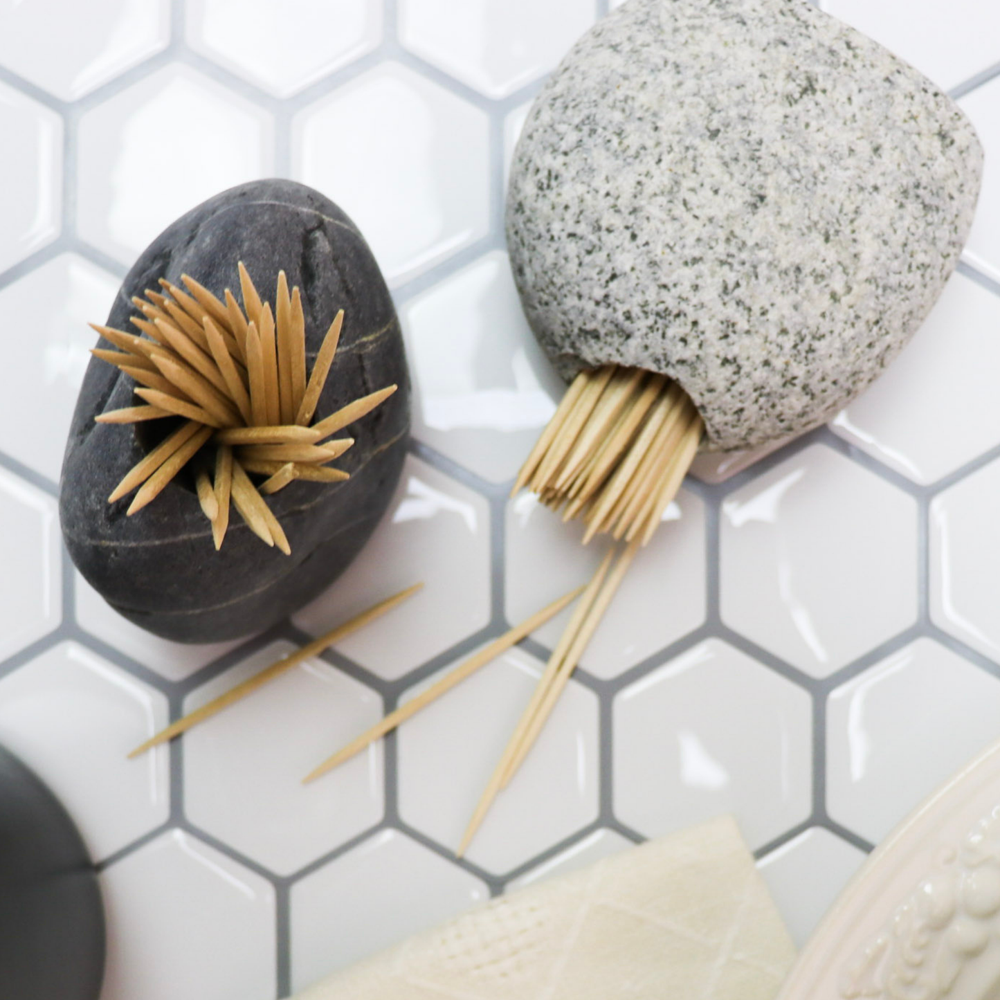 Handcrafted Stone Match Striker & Toothpick Holder