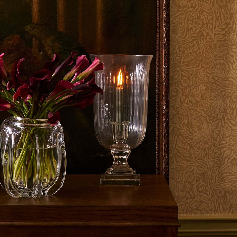Maison de Verre Cut Glass Hurricane Taper Holder