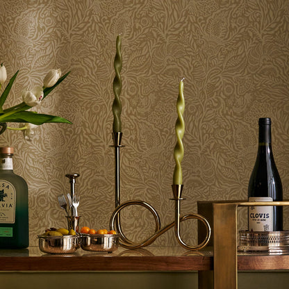 Breda 2-Tier Brass Candle Holder - Polished Gold