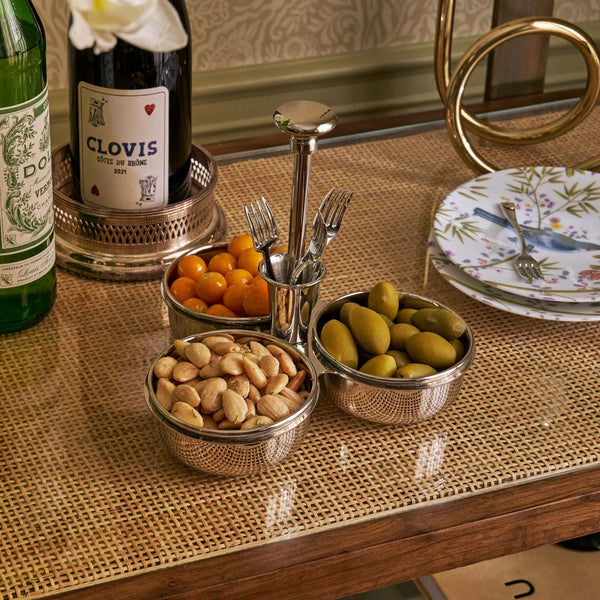 Basso Condiment Trio w/ Cocktail Pick Holder - Barware by Carlyle Avenue