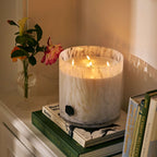 AG Opal Glass Candle - White - Gardenia - Candles by Carlyle Avenue