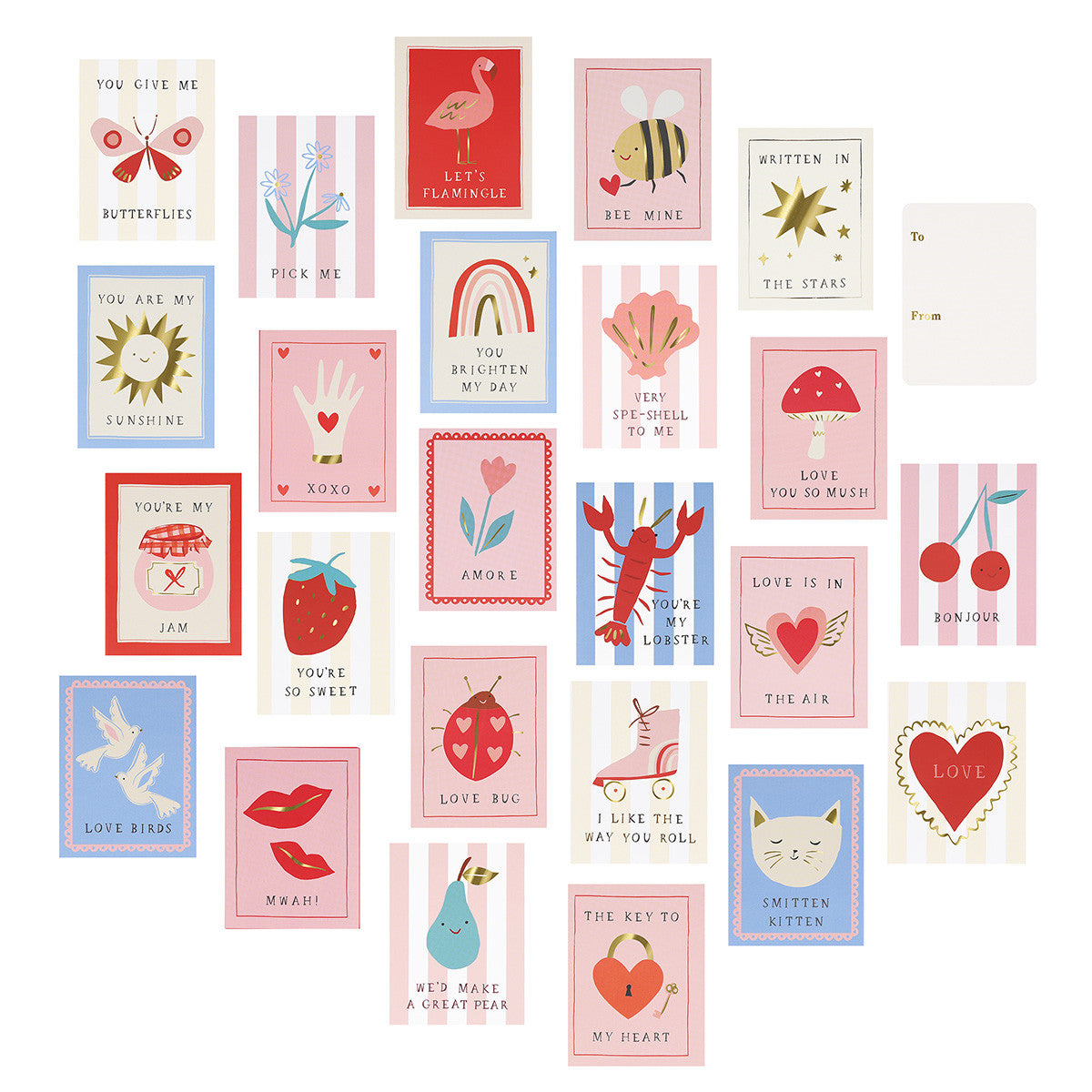 Kids Valentine's Cards & Stickers Set