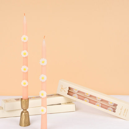 Pink Daisy Taper Candles - Candles by Carlyle Avenue