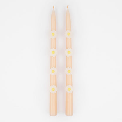 Pink Daisy Taper Candles - Candles by Carlyle Avenue