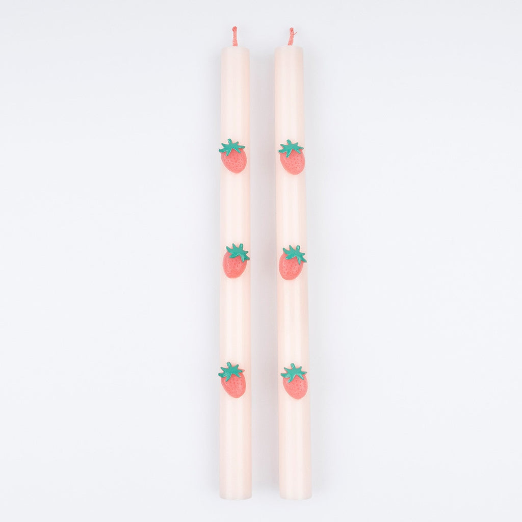 Strawberry Taper Candles - Candles by Carlyle Avenue
