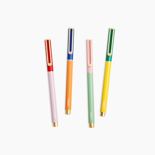 Colorblock Cap Pen - Set of 4