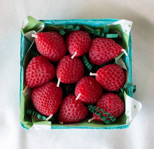 Beeswax Strawberry Birthday Candles -  by Carlyle Avenue