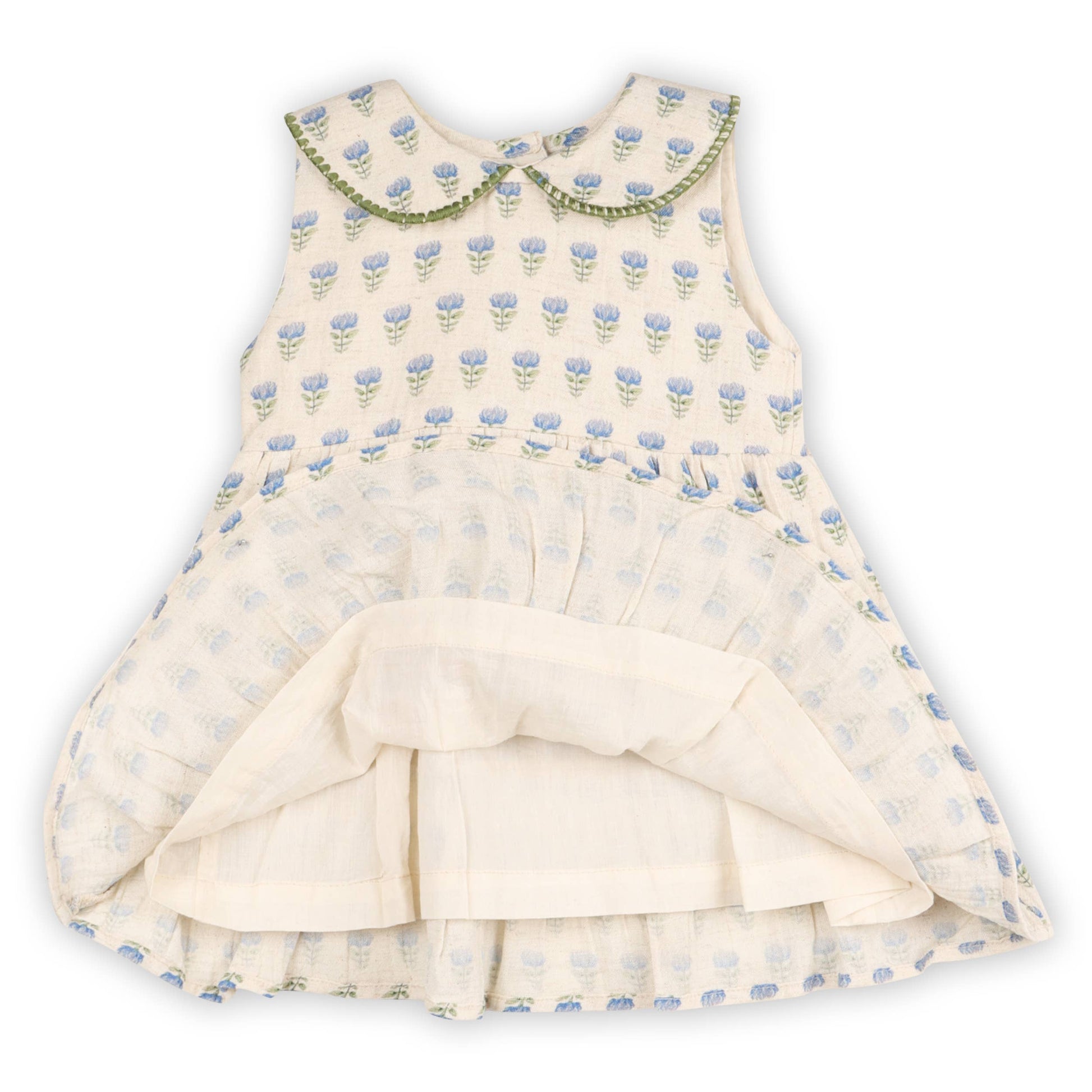 Harper Peter Pan Collar Floral Baby Flare Dress + Bloomer - Kids Clothing by Carlyle Avenue