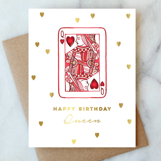 Queen of Hearts Birthday Greeting Card -  by Carlyle Avenue