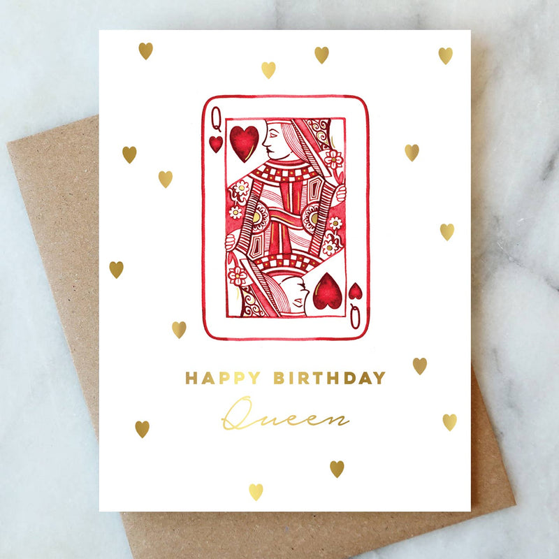 Queen of Hearts Birthday Greeting Card -  by Carlyle Avenue