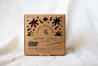 Cherry Tomato Beeswax Birthday Candles 8-count - Birthday Candles by Carlyle Avenue