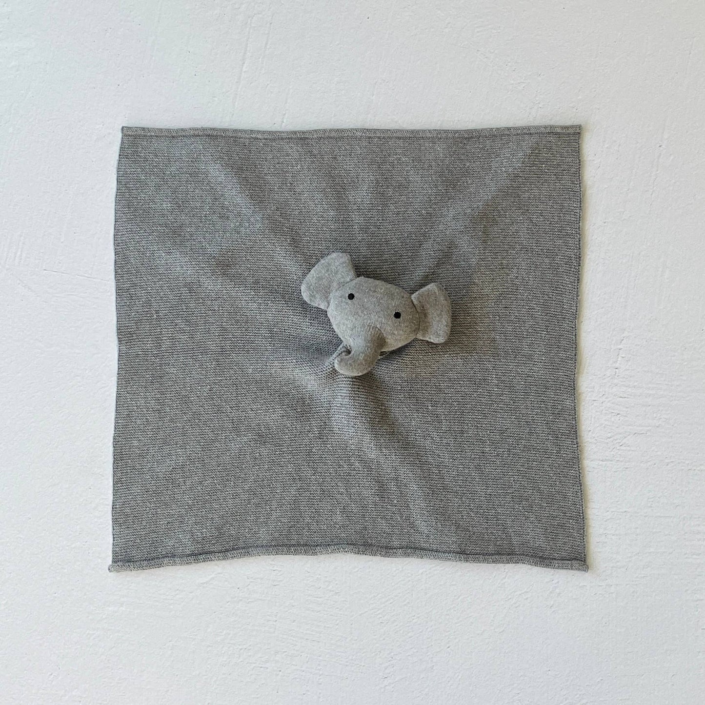 Elephant Jacquard Knit Baby Blanket & Lovey Gift SET