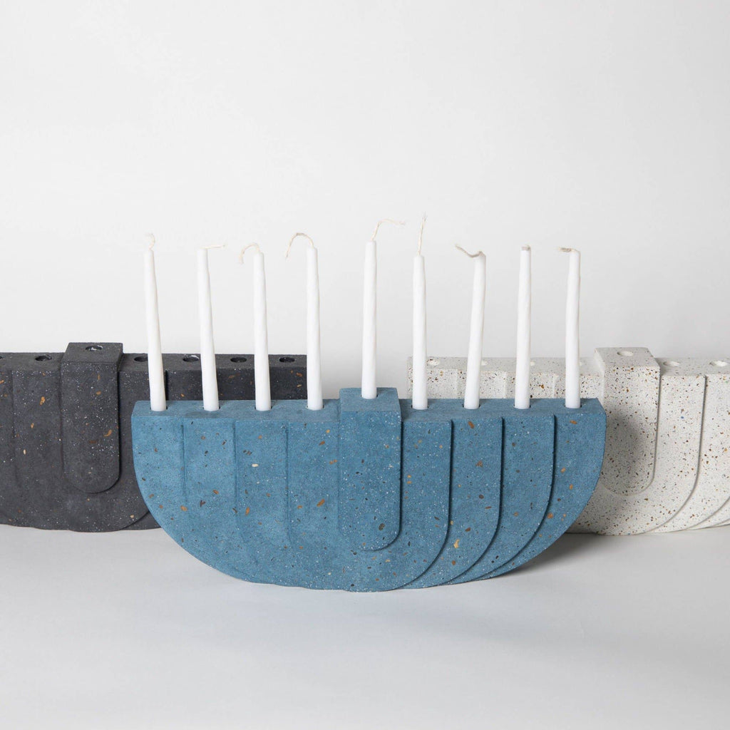 Menorahs: Black Terrazzo -  by Carlyle Avenue